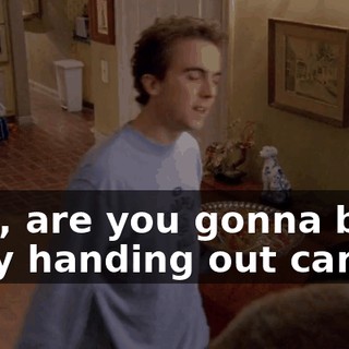 Dad, are you gonna be okay handing out candy?