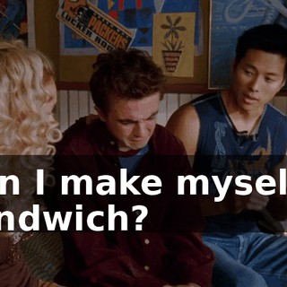 Can I make myself a sandwich?