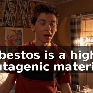 Asbestos is a highly mutagenic material.