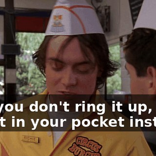But you don't ring it up, you put it in your pocket instead.