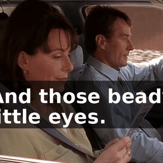 And those beady little eyes.
