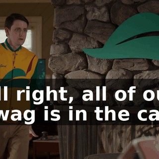 All right, all of our swag is in the car,
