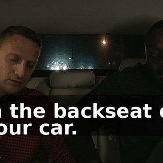 in the backseat of your car.