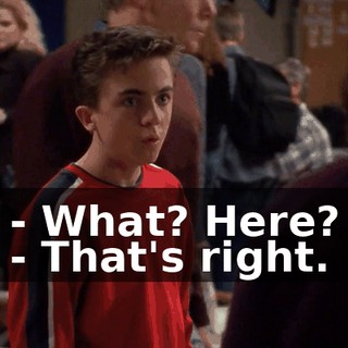 - What? Here? - That's right.