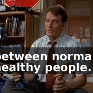 between normal, healthy people.