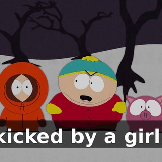 kicked by a girl!