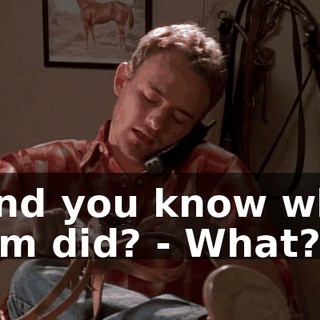 - And you know what Mom did? - What?