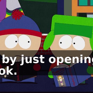 all by just opening a book.