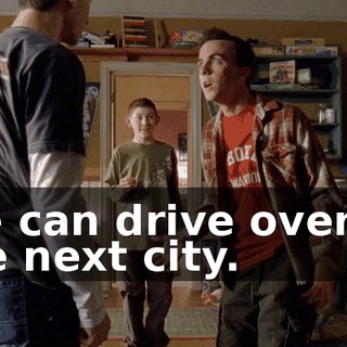 We can drive over to the next city.