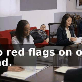 No red flags on our end.