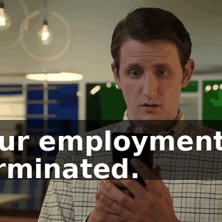 Your employment is terminated.