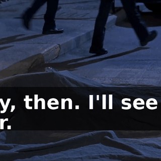 Okay, then. I'll see you later.