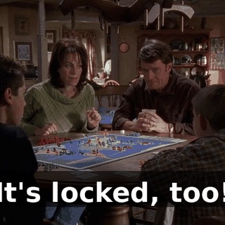 It's locked, too!
