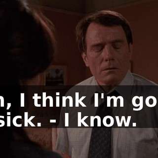 - Oh, I think I'm gonna be sick. - I know.