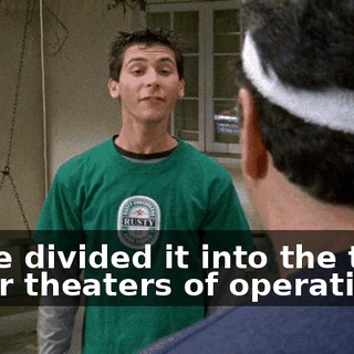 we've divided it into the three major theaters of operation.