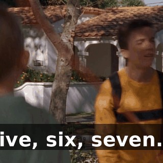 ♪ Five, six, seven... ♪