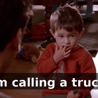 I'm calling a truce.