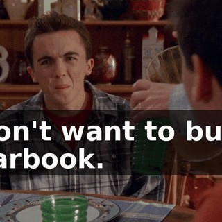I don't want to buy a yearbook.