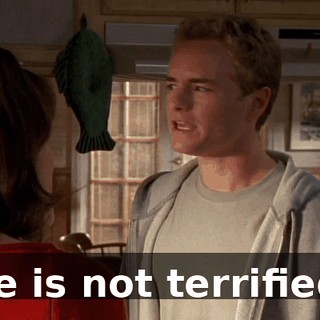 He is not terrified!
