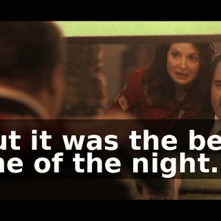 But it was the best line of the night.