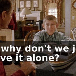 So why don't we just leave it alone?