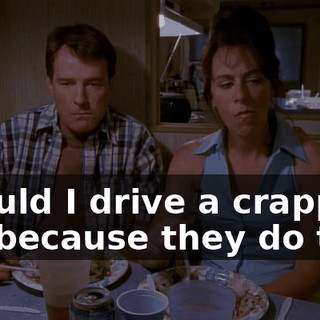 Should I drive a crappy car because they do too?