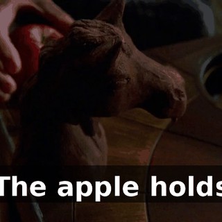 The apple holds