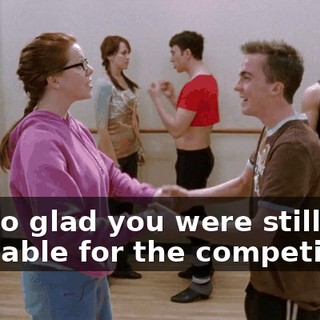 I'm so glad you were still available for the competition.