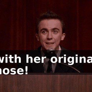 with her original nose!