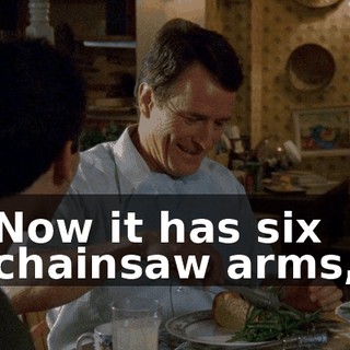 Now it has six chainsaw arms,