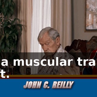 Like a muscular trapeze artist.