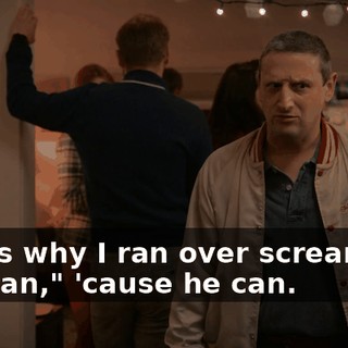 That's why I ran over screaming, "He can," 'cause he can.