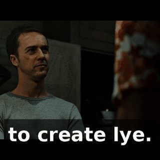 to create lye.