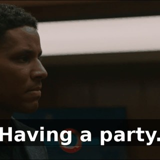 Having a party.
