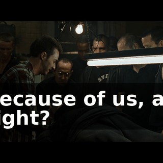 because of us, all right?