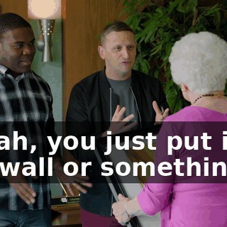 - Yeah, you just put it on the wall or something.
