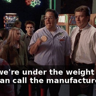 And we're under the weight limit. You can call the manufacturer.