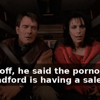 First off, he said the porno shop on Radford is having a sale.