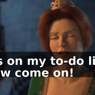 It's on my to-do list. Now come on!