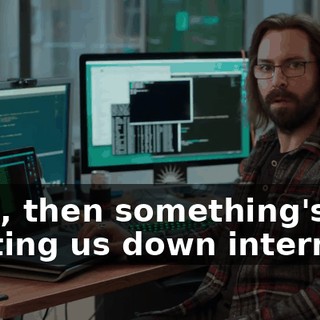 Well, then something's melting us down internally