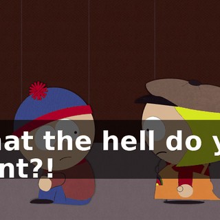 What the hell do you want?!