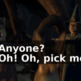 - Anyone? - Oh! Oh, pick me!