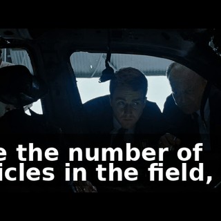 Take the number of vehicles in the field, "A,"