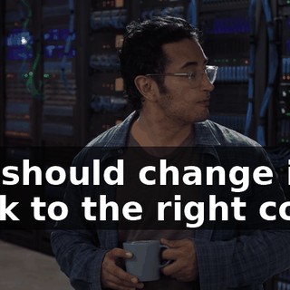 We should change it back to the right code.