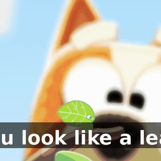You look like a leaf,