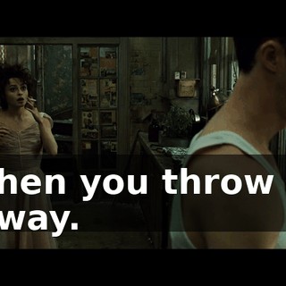 Then you throw it away.