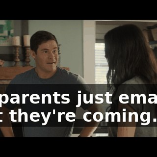 My parents just emailed that they're coming.