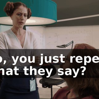 So, you just repeat what they say?