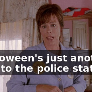 Halloween's just another trip to the police station.