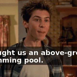 I bought us an above-ground swimming pool.